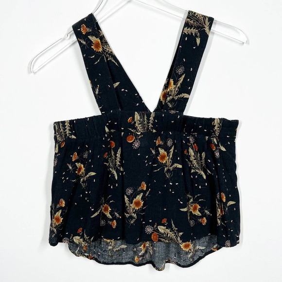 BP Sunflower Floral Cropped Wide Strap Rayon Tank Top Size Medium - Picture 3 of 7